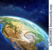 Hurricane over the Earth Hurricane over the Earth