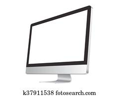 iMac Computer on white background mockup iMac Computer on white background mockup