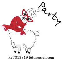 llama in red glasses and scarf llama in red glasses and scarf