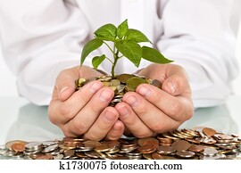 Making money and good investments concept Making money and good investments concept