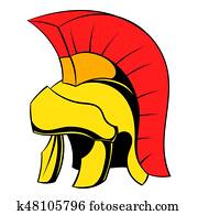 Roman legionary helmet icon cartoon Roman legionary helmet icon cartoon
