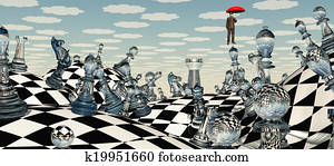 Surreal Chess Landscape Surreal Chess Landscape