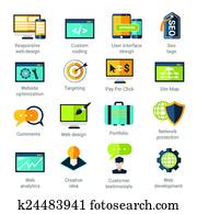 webentwicklung, heiligenbilder, satz webentwicklung, heiligenbilder, satz