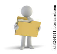 3d, klein, mensen, -, archief