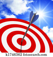 classic target and blue sky classic target and blue sky
