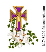 Easter Cross and Lilies Easter Cross and Lilies