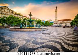 rossio, quadrado, de, lisboa rossio, quadrado, de, lisboa
