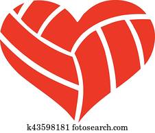 Volleyball Heart Volleyball Heart