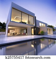 מודרני, דיר, עם, צרף