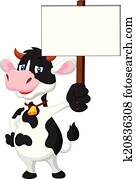 פרה, ציור היתולי, להחזיק, סימן ריק