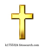3D Golden Cross 3D Golden Cross