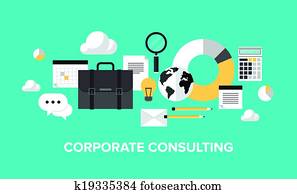 Corporate management and consulting concept Corporate management and consulting concept
