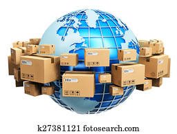 Global shipping concept Global shipping concept