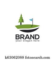 Golf course logo template. Golf sports. Golf course logo template. Golf sports.