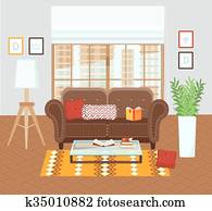 Interior of a living room.