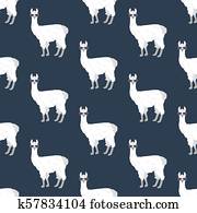 Llama in glasses seamless pattern Llama in glasses seamless pattern