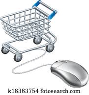 Online shopping cart mouse Online shopping cart mouse