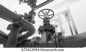 Abstract Industrial Equipment with smoke or fog Abstract Industrial Equipment with smoke or fog