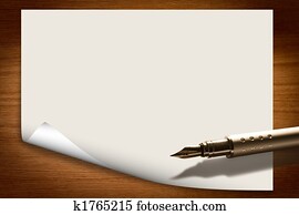 blank paper background with pen