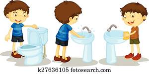 Boy and toilet Boy and toilet