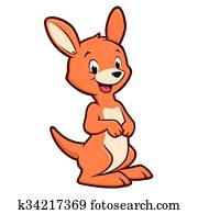 Cartoon Baby Kangaroo Cartoon Baby Kangaroo