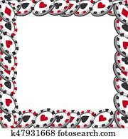 Casino chips frame Casino chips frame