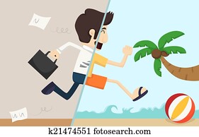 homem negócios, relaxe