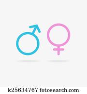 varón y hembra, sexual, orientación, icono