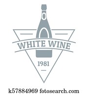 White wine logo, simple gray style White wine logo, simple gray style