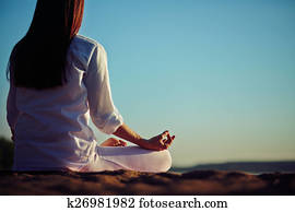 Woman meditating
