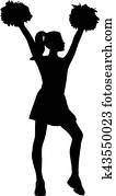 Cheerleader silhouette Cheerleader silhouette