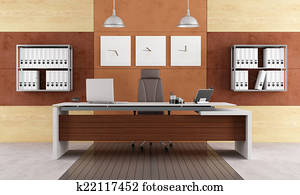 elegant, hippe, bureau