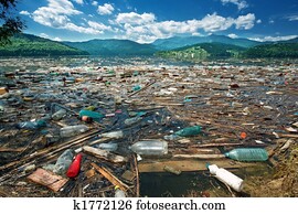 poluído, bonito, paisagem
