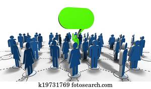 speech to the crowd, with ballon