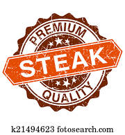 Steak grungy stamp isolated on white background Steak grungy stamp isolated on white background