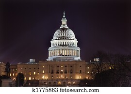 US Capital Night Washington DC