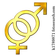 3D Golden Gender Union