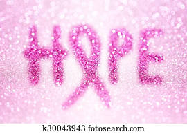 Breast Cancer Awareness Ribbon Hope