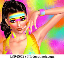 Brunette beauty and fashion makeup