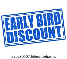 Early bird discount stamp Early bird discount stamp