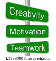 muestra del camino, empresa / negocio, lemas, verde