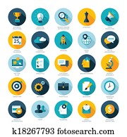 Set of modern flat design icons Set of modern flat design icons
