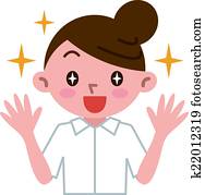 Young nurse who rejoice 