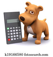 3d Calculating puppy 3d Calculating puppy