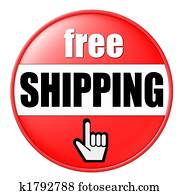 free shipping button red free shipping button red