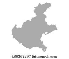 Map of Veneto Map of Veneto