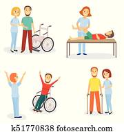 medizinische, rehabilitation, physische therapie, heilung