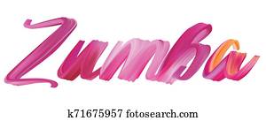 Zumba - painted calligraphy lettering Zumba - painted calligraphy lettering