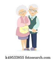 隔离, 年长, 夫妇。