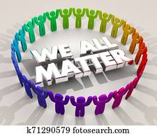 우리, 모든 것, 문제, 가치, 가치, 사람, 낱말, 3차원, 삽화